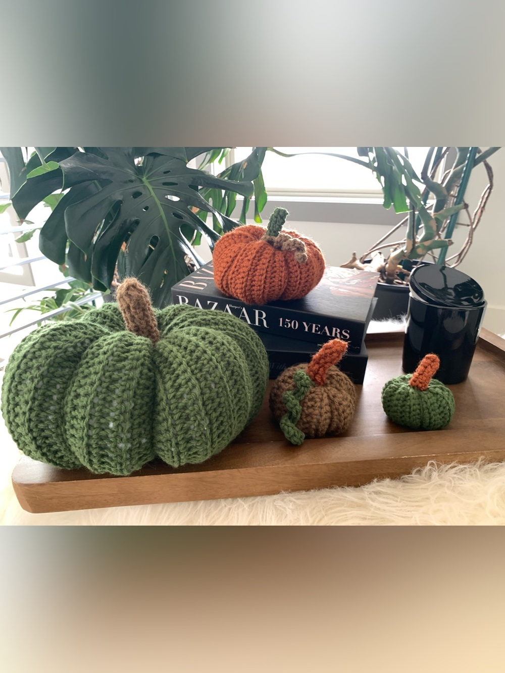 Fall decor Pumpkin set crochet style